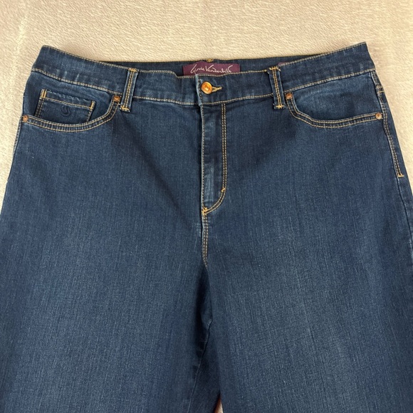 Gloria Vanderbilt Amanda 2.0 womens blue denim dark wash slim leg jeans size 16 - Picture 4 of 10